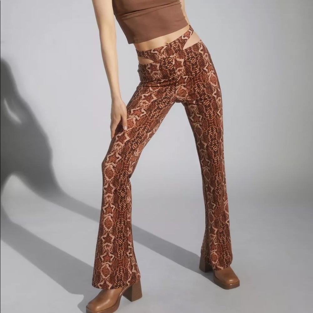 UO Animal Print Flare Pants
